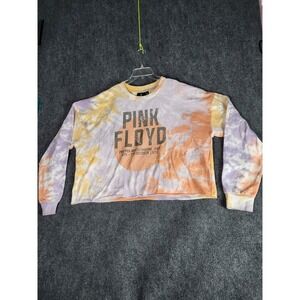Pink Floyd Graphic Tee Tie Dye Long Sleeve Pompei Italy Women Sz XL Casual Music
